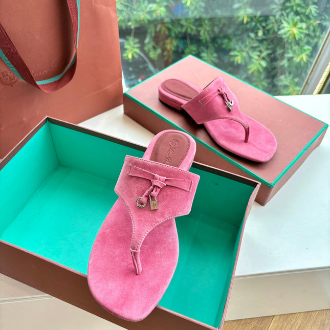 LP THONG SANDALS 25S IN PINK SUEDE
