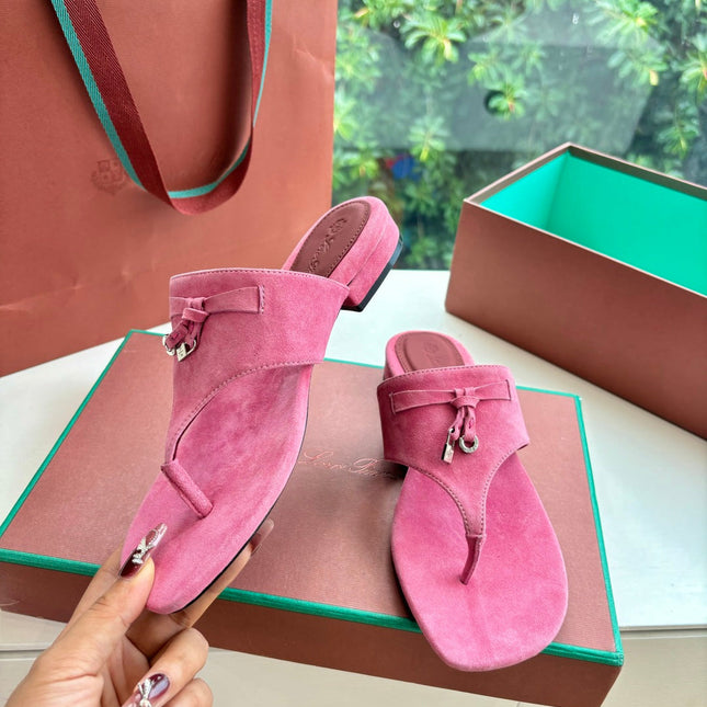 LP THONG SANDALS 25S IN PINK SUEDE