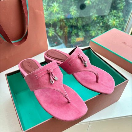LP THONG SANDALS 25S IN PINK SUEDE