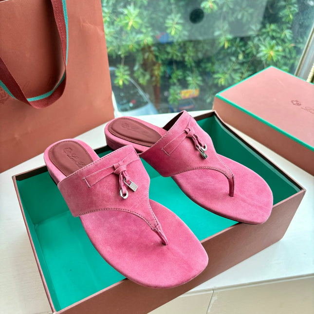 LP THONG SANDALS 25S IN PINK SUEDE