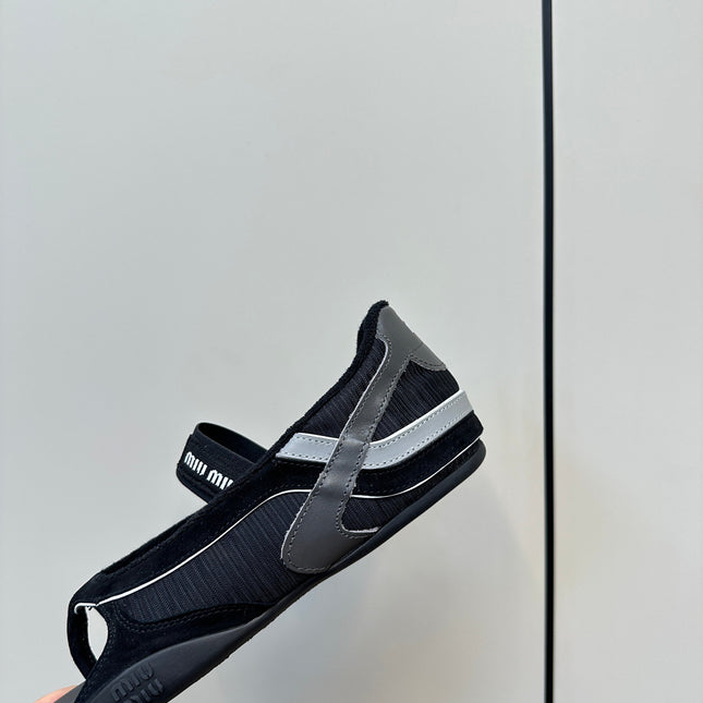 THONG SANDALS IN BLACK SUEDE MIX TECH FABRIC