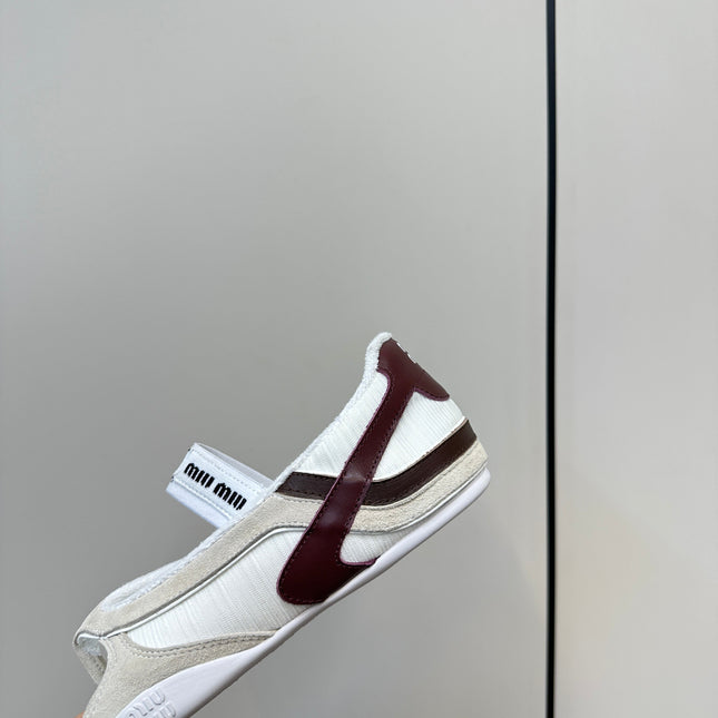 THONG SANDALS IN BEIGE SUEDE MIX WHITE TECH FABRIC