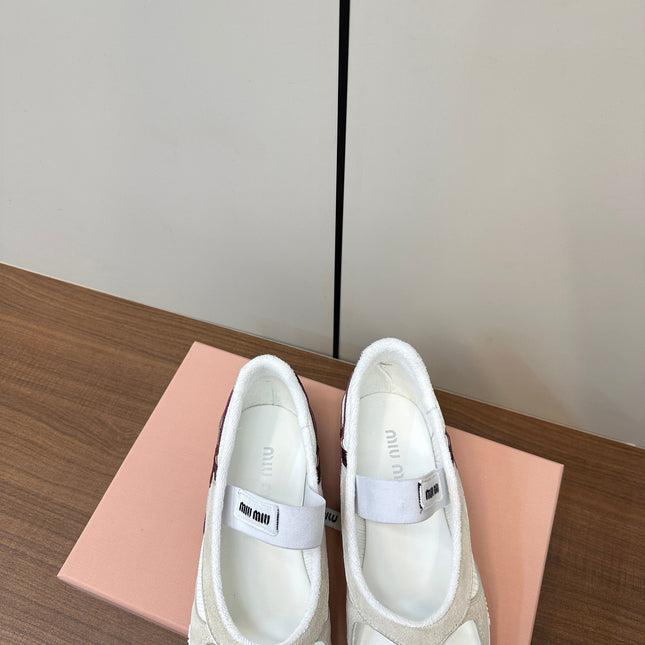 THONG SANDALS IN BEIGE SUEDE MIX WHITE TECH FABRIC