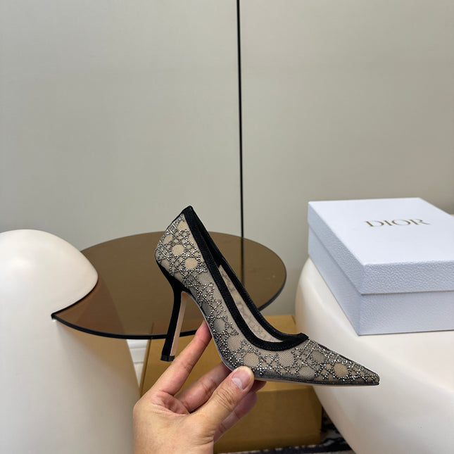 HIGH HEELS PUMP IN BLACK LAMB SUEDE 10 CM