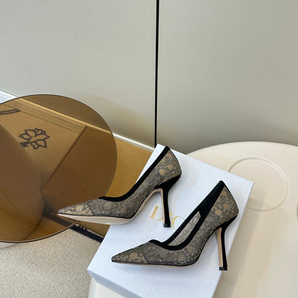 HIGH HEELS PUMP IN BLACK LAMB SUEDE 10 CM