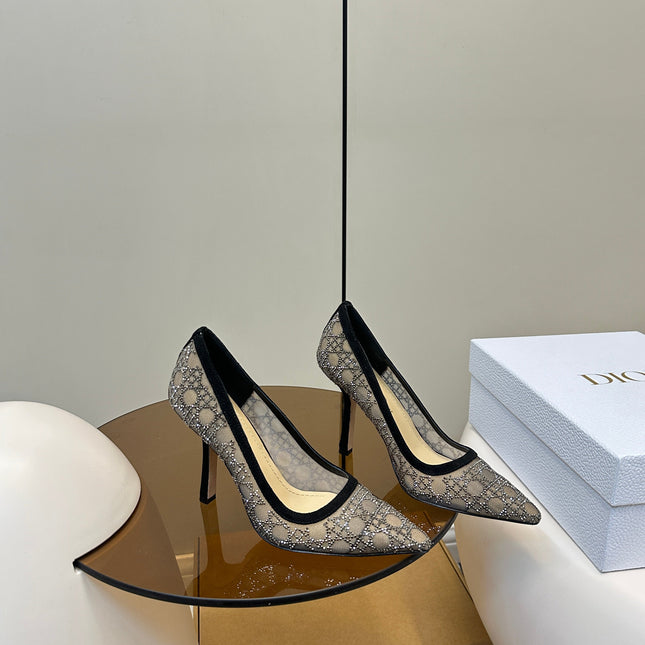 HIGH HEELS PUMP IN BLACK LAMB SUEDE 10 CM
