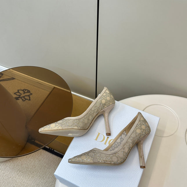 HIGH HEELS PUMP IN CAMEL BEIGE LAMB SUEDE 10 CM