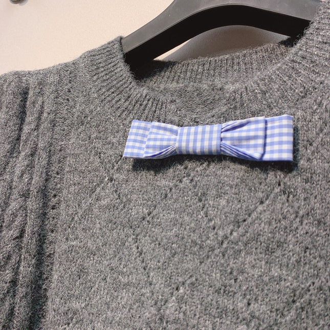 HERMES 25S CREW NECK KNIT SWEATER WITH BOW 221