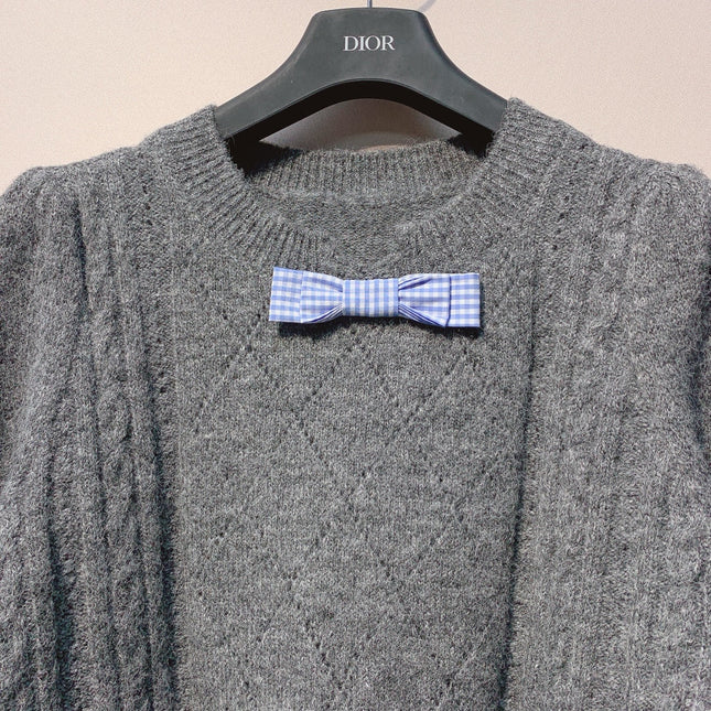 HERMES 25S CREW NECK KNIT SWEATER WITH BOW 221