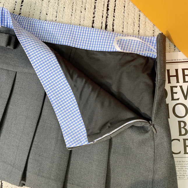 HERMES 25S PLEATED MIDI SKIRT 220