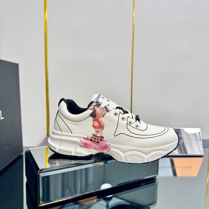 TRAINERS SNEAKER IN WHITE CALFSKIN WITH STICKER 238624