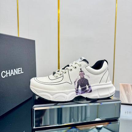 TRAINERS SNEAKER IN WHITE CALFSKIN WITH STICKER 238625