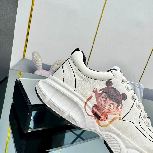 TRAINERS SNEAKER IN WHITE CALFSKIN WITH STICKER 238626