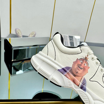 TRAINERS SNEAKER IN WHITE CALFSKIN WITH STICKER 238628