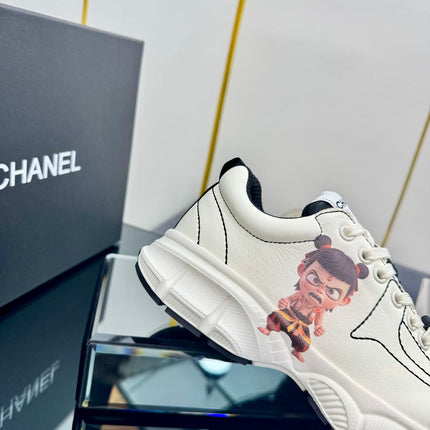 TRAINERS SNEAKER IN WHITE CALFSKIN WITH STICKER 238629