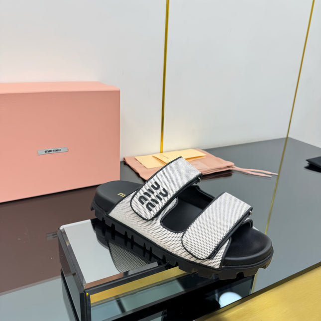 PLATFORM SANDALS IN BLACK EVA SOLE WHITE WITH BLACK POLKA DOTS