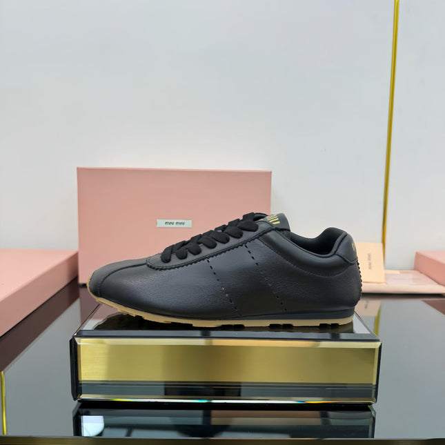 PLUME NAPPA SNEAKERS IN BLACK CALFSKIN