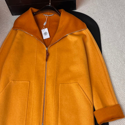 HERMES 25S REVERSIBLE LONG CASHMERE COAT 244