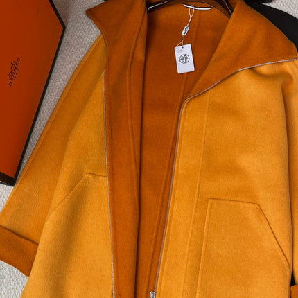 HERMES 25S REVERSIBLE LONG CASHMERE COAT 244