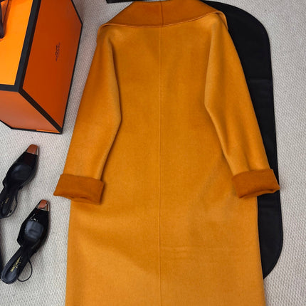 HERMES 25S REVERSIBLE LONG CASHMERE COAT 244