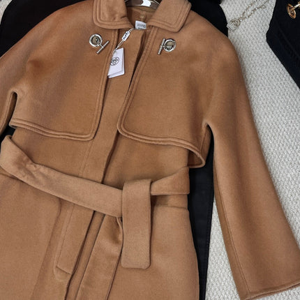 HERMES 25S REVERSIBLE LONG CASHMERE COAT 242