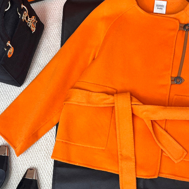 HERMES 25S SHORT CASHMERE COAT 241