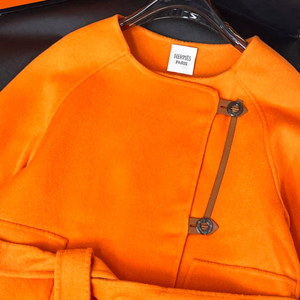 HERMES 25S SHORT CASHMERE COAT 241