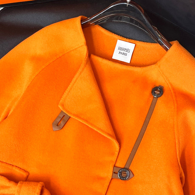 HERMES 25S SHORT CASHMERE COAT 241