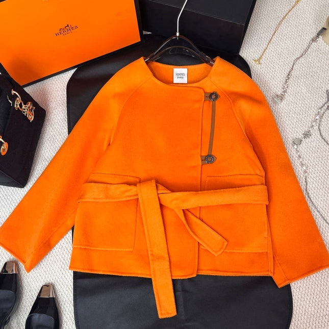 HERMES 25S SHORT CASHMERE COAT 241