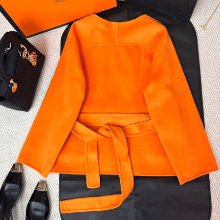 HERMES 25S SHORT CASHMERE COAT 241