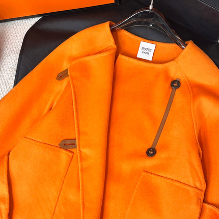 HERMES 25S SHORT CASHMERE COAT 241