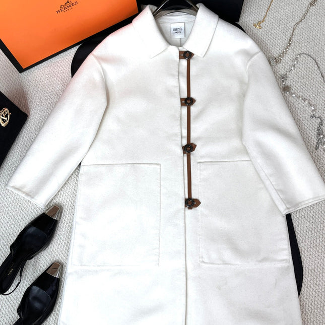 HERMES 25S REVERSIBLE LONG COAT 240