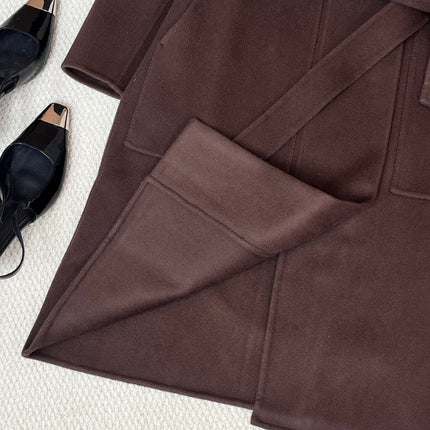 HERMES 25S REVERSIBLE LONG CASHMERE COAT 237