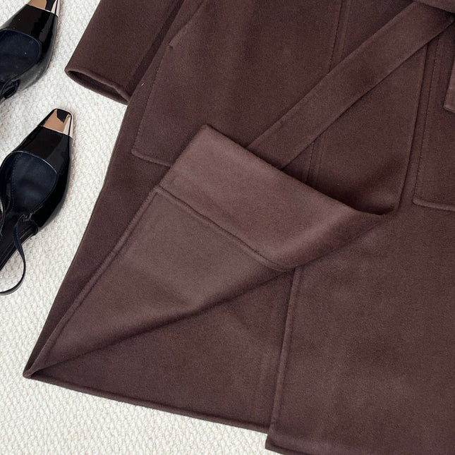 HERMES 25S REVERSIBLE LONG CASHMERE COAT 237