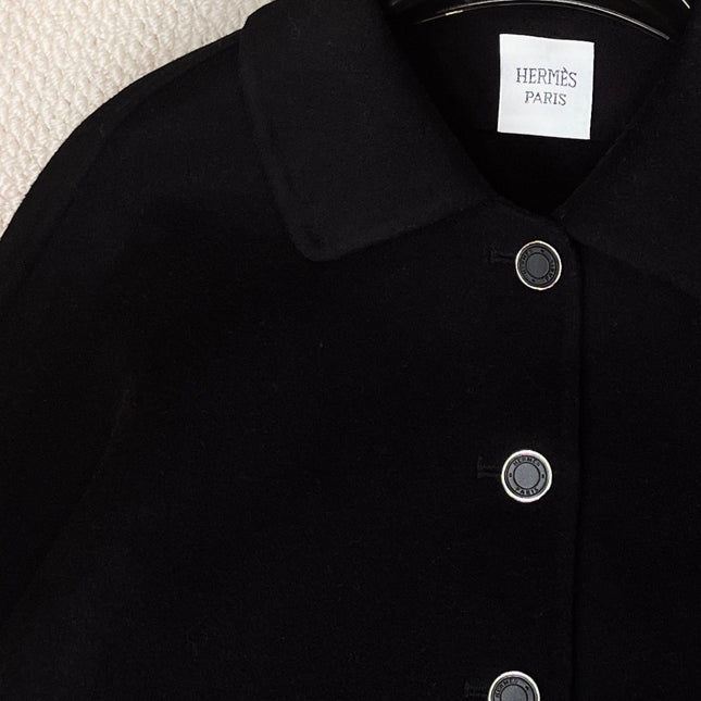 HERMES 25S SHORT CASHMERE COAT 211