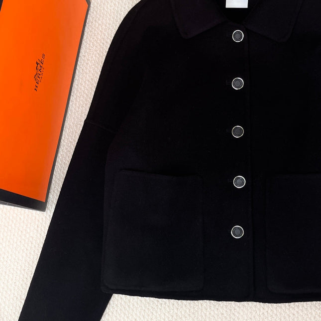 HERMES 25S SHORT CASHMERE COAT 211