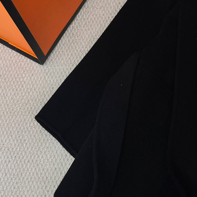 HERMES 25S LAPEL-COLLAR CASHMERE COAT 210