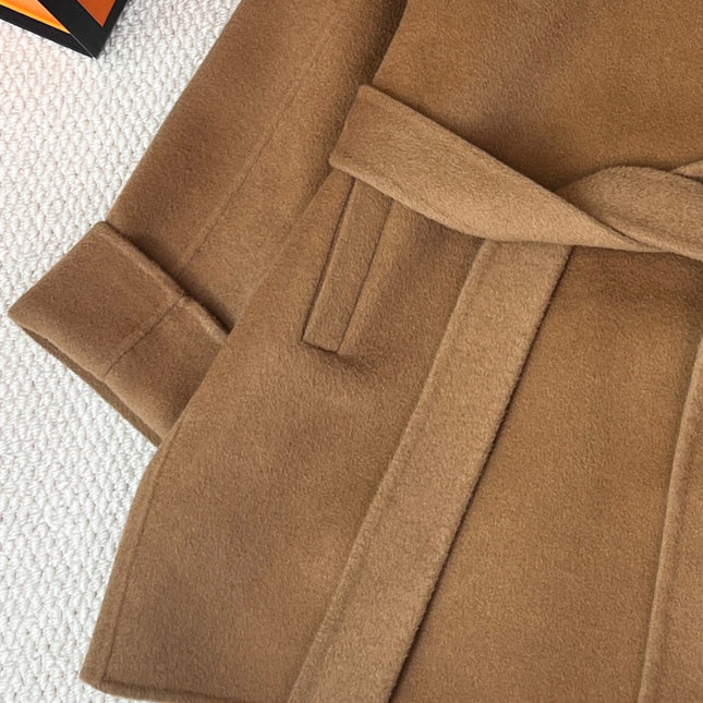 HERMES 25S STAND-COLLAR CASHMERE COAT 207