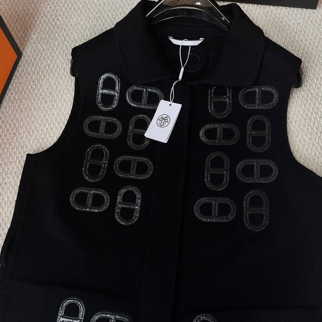 HERMES 25S SLEEVELESS PIG-NOSE VEST 205