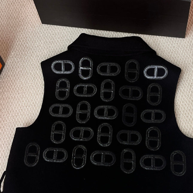 HERMES 25S SLEEVELESS PIG-NOSE VEST 205
