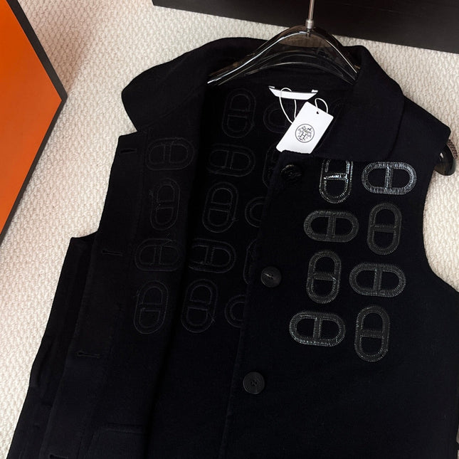 HERMES 25S SLEEVELESS PIG-NOSE VEST 205