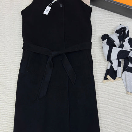 HERMES 25S LONG SLEEVELESS CASHMERE VEST 190