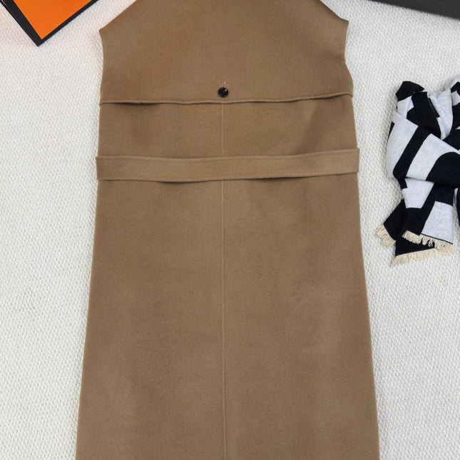 HERMES 25S LONG SLEEVELESS CASHMERE VEST 189