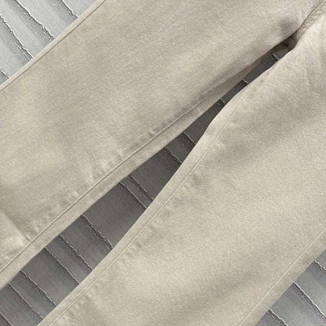 CHANEL LIGHT BEIGE FLARED JEANS