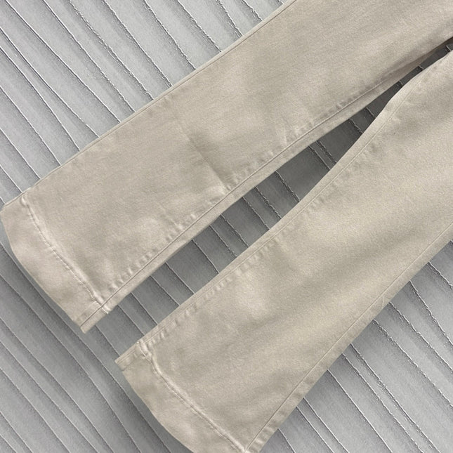 CHANEL LIGHT BEIGE FLARED JEANS