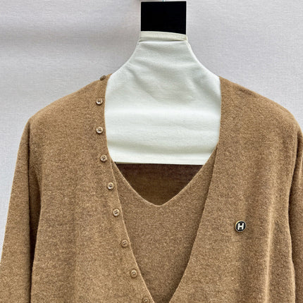 HERMES 25S V-NECK SWEATER 246