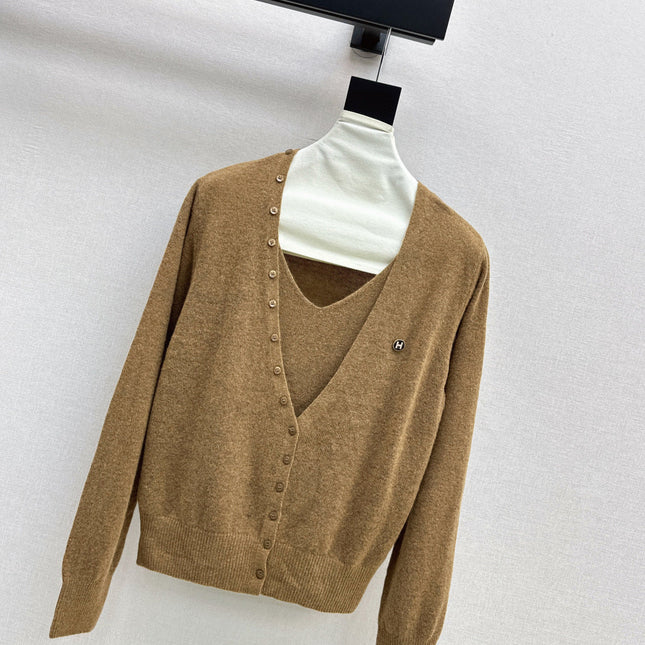 HERMES 25S V-NECK SWEATER 246