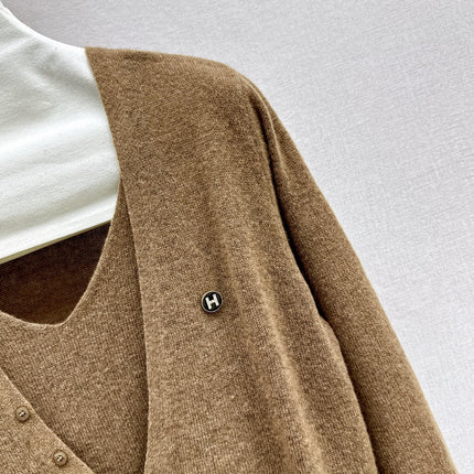 HERMES 25S V-NECK SWEATER 246