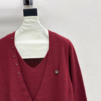 HERMES 25S V-NECK SWEATER 256