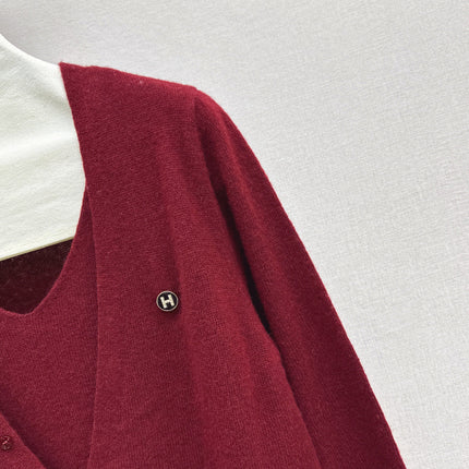 HERMES 25S V-NECK SWEATER 256